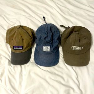 Patagonia, Herschel, and Howler Bro’s hats